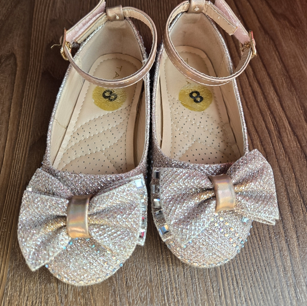 Sparkle ballet flats for toddler size 8